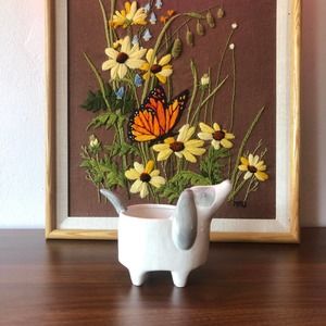Ceramic Dog Vase Planter